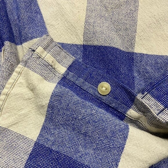 Denim & Supply Ralph Lauren Vtg Checkered Button Down Blue Cream Shirt Women's S - Picture 5 of 10
